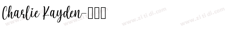 Charlie Kayden字体转换